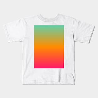 Green Purple Celebration Gradient Fashion Print Kids T-Shirt